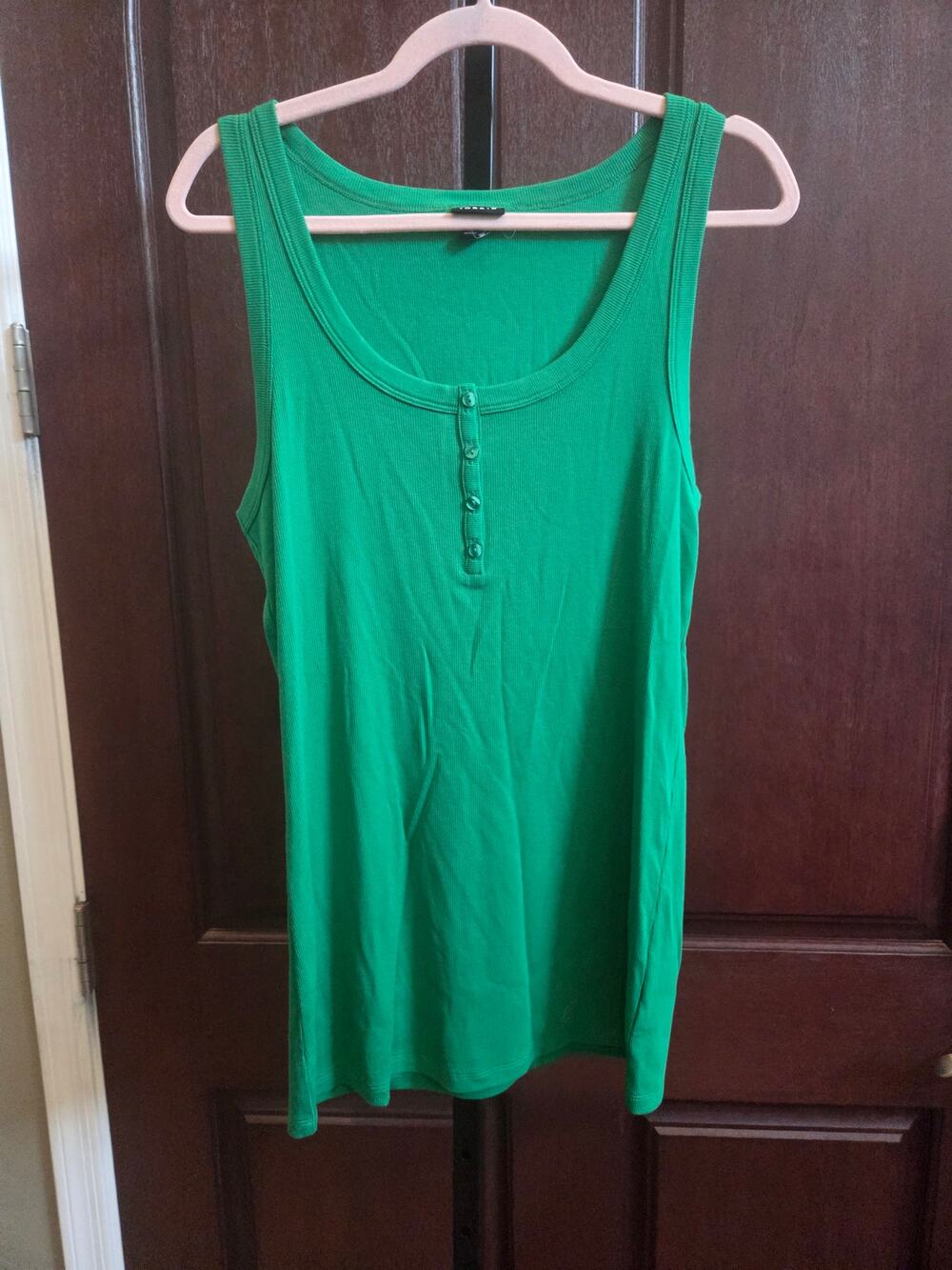 NWOT Torrid Size 2 2X Green Ribbed Scoop Neck Tank Top Cami